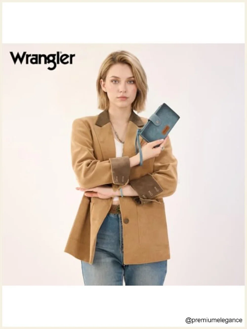 Minimalist Wristlet Wallet with Phone Pocket and RFID Blocking